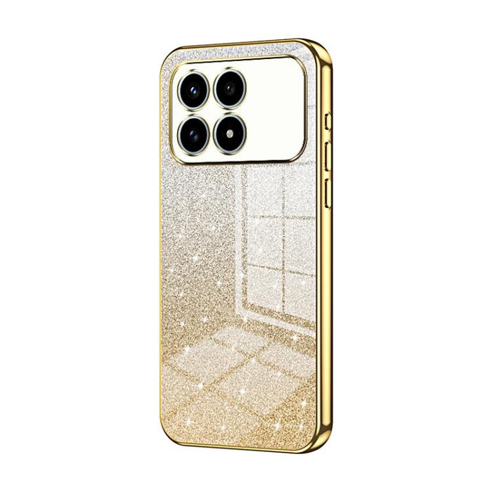 Estuche para teléfono con baño de oro y purpurina en polvo degradado, For Redmi Turbo 5 Max / Poco X8 Pro Max, For Redmi Turbo 5 / Poco X8 Pro 5G, For Redmi K90 Pro Max / Poco F8 Ultra, For Redmi Note 15 Pro 4G Global 163.2mm, For Redmi K90 / Poco F8 P...