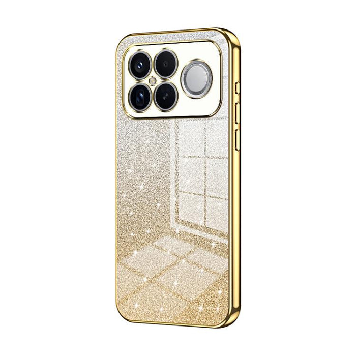 Estuche para teléfono con baño de oro y purpurina en polvo degradado, For Redmi Turbo 5 Max / Poco X8 Pro Max, For Redmi Turbo 5 / Poco X8 Pro 5G, For Redmi K90 Pro Max / Poco F8 Ultra, For Redmi Note 15 Pro 4G Global 163.2mm, For Redmi K90 / Poco F8 P...