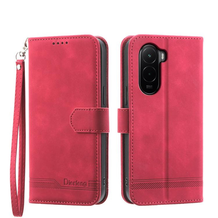 Funda para teléfono híbrida de piel sintética y TPU Dream Line de Dierfeng, For Xiaomi 17 Max 5G, For Xiaomi 17T Pro 5G, For Xiaomi 17T 5G, For Xiaomi 17 Pro Max, For Xiaomi 17 Pro, For Xiaomi 17, For Xiaomi Poco M7 4G 169mm, For Xiaomi Poco M7 4G 171m...