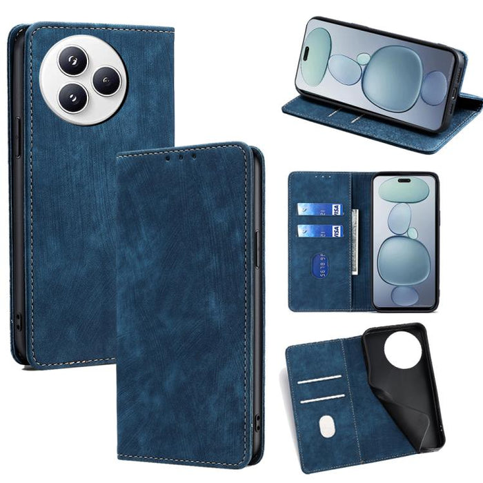Funda de cuero magnética para teléfono con cepillo antirrobo RFID, For Xiaomi 17 Ultra, For Xiaomi 17 Pro Max, For Xiaomi 17 Pro, For Xiaomi 17, For Xiaomi Civi 5 Pro 5G, For Xiaomi 15 Ultra, For Xiaomi 14T Pro 5G, For Xiaomi 14T 5G