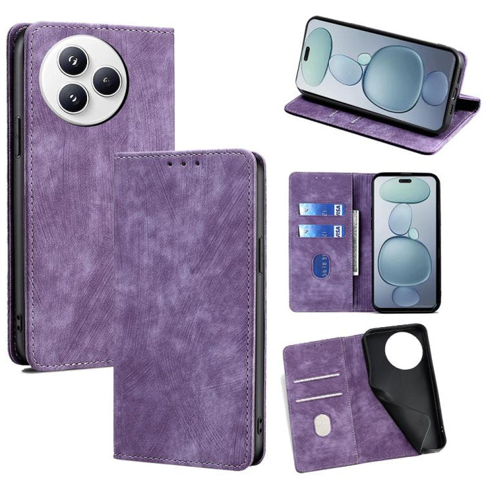 Funda de cuero magnética para teléfono con cepillo antirrobo RFID, For Xiaomi 17 Ultra, For Xiaomi 17 Pro Max, For Xiaomi 17 Pro, For Xiaomi 17, For Xiaomi Civi 5 Pro 5G, For Xiaomi 15 Ultra, For Xiaomi 14T Pro 5G, For Xiaomi 14T 5G