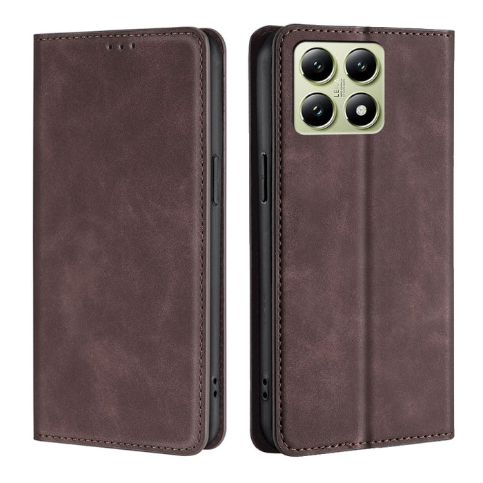 Funda de cuero magnética para teléfono con tacto de piel, For Xiaomi 17 Ultra, For Xiaomi Civi 5 Pro 5G, For Xiaomi 15 Ultra, For Xiaomi 14T Pro 5G, For Xiaomi 14T 5G