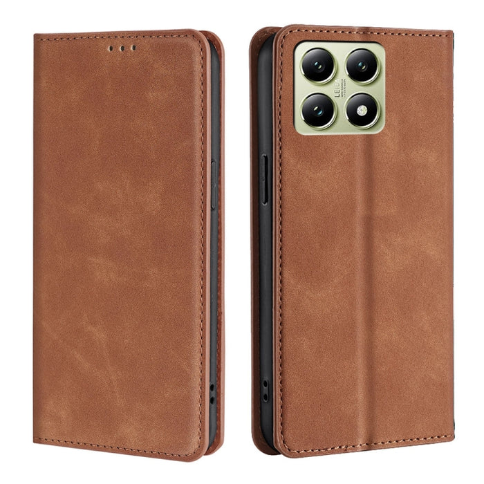Funda de cuero magnética para teléfono con tacto de piel, For Xiaomi 17 Ultra, For Xiaomi Civi 5 Pro 5G, For Xiaomi 15 Ultra, For Xiaomi 14T Pro 5G, For Xiaomi 14T 5G