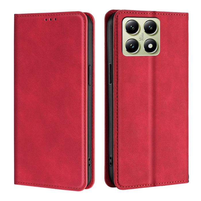 Funda de cuero magnética para teléfono con tacto de piel, For Xiaomi 17 Ultra, For Xiaomi Civi 5 Pro 5G, For Xiaomi 15 Ultra, For Xiaomi 14T Pro 5G, For Xiaomi 14T 5G