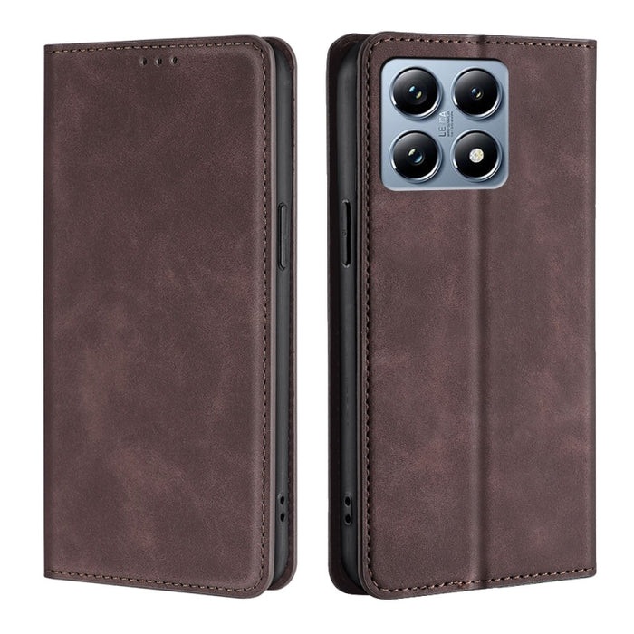 Funda de cuero magnética para teléfono con tacto de piel, For Xiaomi 17 Ultra, For Xiaomi Civi 5 Pro 5G, For Xiaomi 15 Ultra, For Xiaomi 14T Pro 5G, For Xiaomi 14T 5G