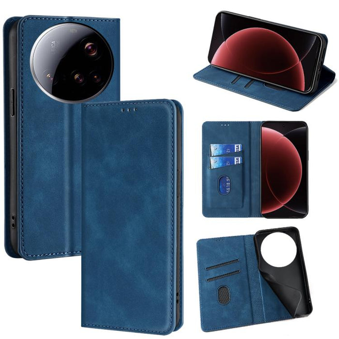 Funda de cuero magnética para teléfono con tacto de piel, For Xiaomi 17 Ultra, For Xiaomi Civi 5 Pro 5G, For Xiaomi 15 Ultra, For Xiaomi 14T Pro 5G, For Xiaomi 14T 5G
