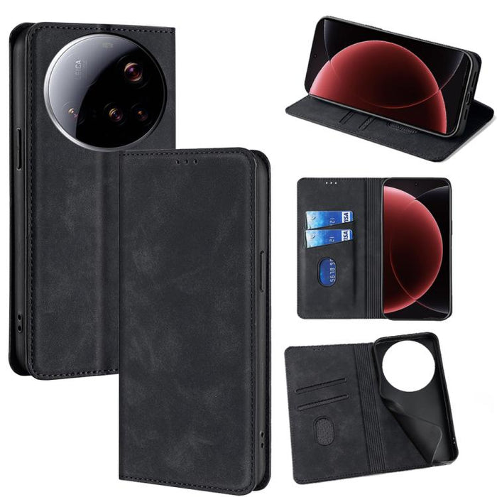 Funda de cuero magnética para teléfono con tacto de piel, For Xiaomi 17 Ultra, For Xiaomi Civi 5 Pro 5G, For Xiaomi 15 Ultra, For Xiaomi 14T Pro 5G, For Xiaomi 14T 5G