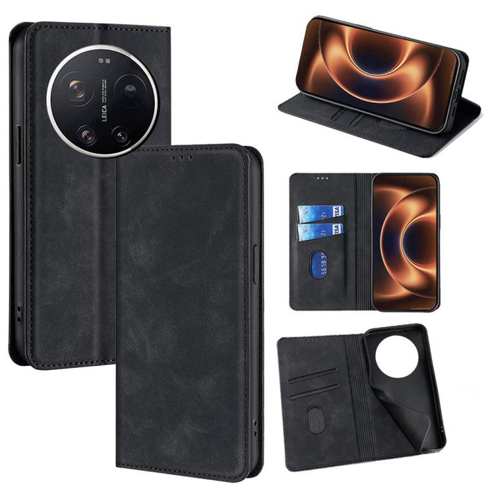 Funda de cuero magnética para teléfono con tacto de piel, For Xiaomi 17 Ultra, For Xiaomi Civi 5 Pro 5G, For Xiaomi 15 Ultra, For Xiaomi 14T Pro 5G, For Xiaomi 14T 5G