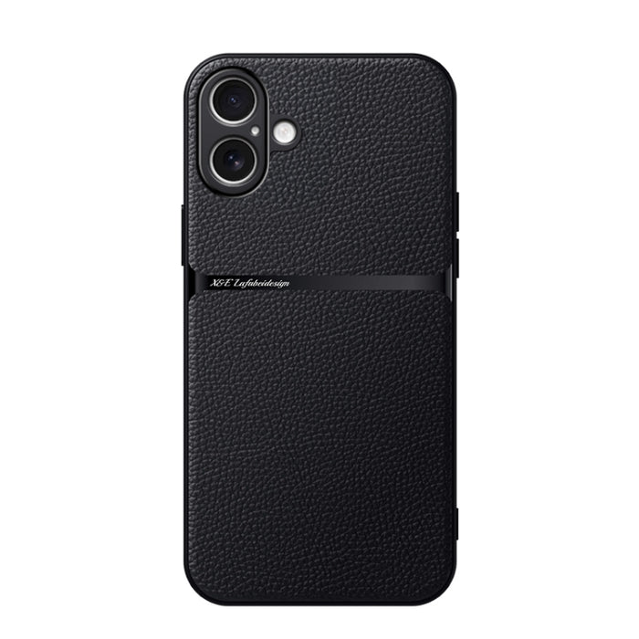 Funda para teléfono de piel de lichi con cobertura total magnética y resistente a los golpes, For iPhone 17e / 16e, For iPhone 17 Pro Max, For iPhone 17 Pro, For iPhone 17, For iPhone Air, For iPhone 16 Pro Max, For iPhone 16 Pro, For iPhone 16 Plus   ...