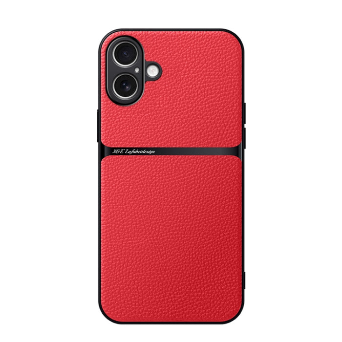 Funda para teléfono de piel de lichi con cobertura total magnética y resistente a los golpes, For iPhone 17e / 16e, For iPhone 17 Pro Max, For iPhone 17 Pro, For iPhone 17, For iPhone Air, For iPhone 16 Pro Max, For iPhone 16 Pro, For iPhone 16 Plus   ...