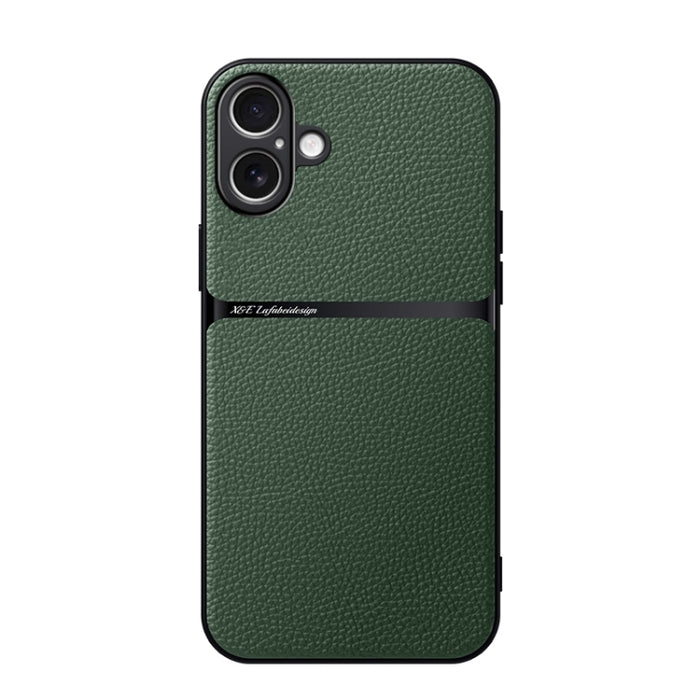 Funda para teléfono de piel de lichi con cobertura total magnética y resistente a los golpes, For iPhone 17e / 16e, For iPhone 17 Pro Max, For iPhone 17 Pro, For iPhone 17, For iPhone Air, For iPhone 16 Pro Max, For iPhone 16 Pro, For iPhone 16 Plus   ...
