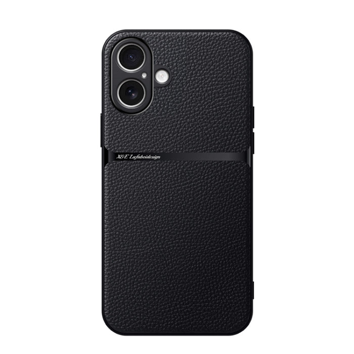 Funda para teléfono de piel de lichi con cobertura total magnética y resistente a los golpes, For iPhone 17e / 16e, For iPhone 17 Pro Max, For iPhone 17 Pro, For iPhone 17, For iPhone Air, For iPhone 16 Pro Max, For iPhone 16 Pro, For iPhone 16 Plus   ...