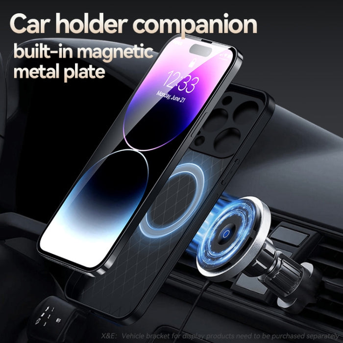 Funda para teléfono de piel de lichi con cobertura total magnética y resistente a los golpes, For iPhone 14 Pro Max, For iPhone 13 Pro Max, For iPhone 13 Pro, For iPhone 13, For iPhone 12, For iPhone 12 Pro Max, For iPhone 12 Pro, For iPhone 11 Pro Max...