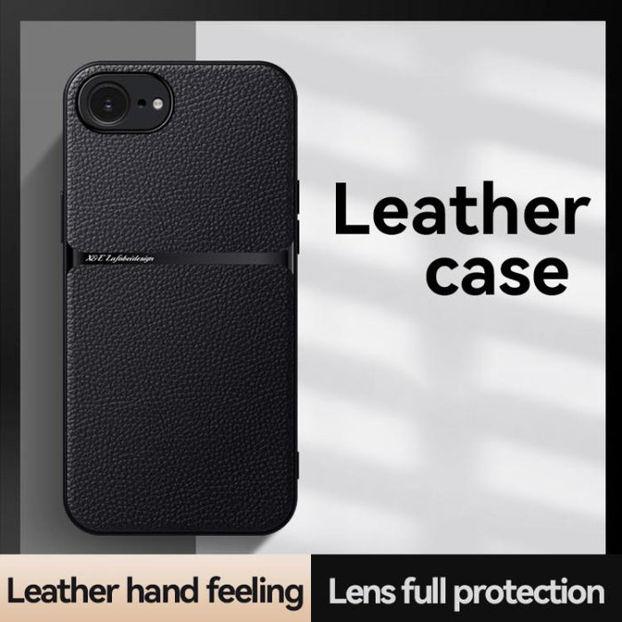 Funda para teléfono de piel de lichi con cobertura total magnética y resistente a los golpes, For iPhone 17e / 16e, For iPhone 17 Pro Max, For iPhone 17 Pro, For iPhone 17, For iPhone Air, For iPhone 16 Pro Max, For iPhone 16 Pro, For iPhone 16 Plus   ...
