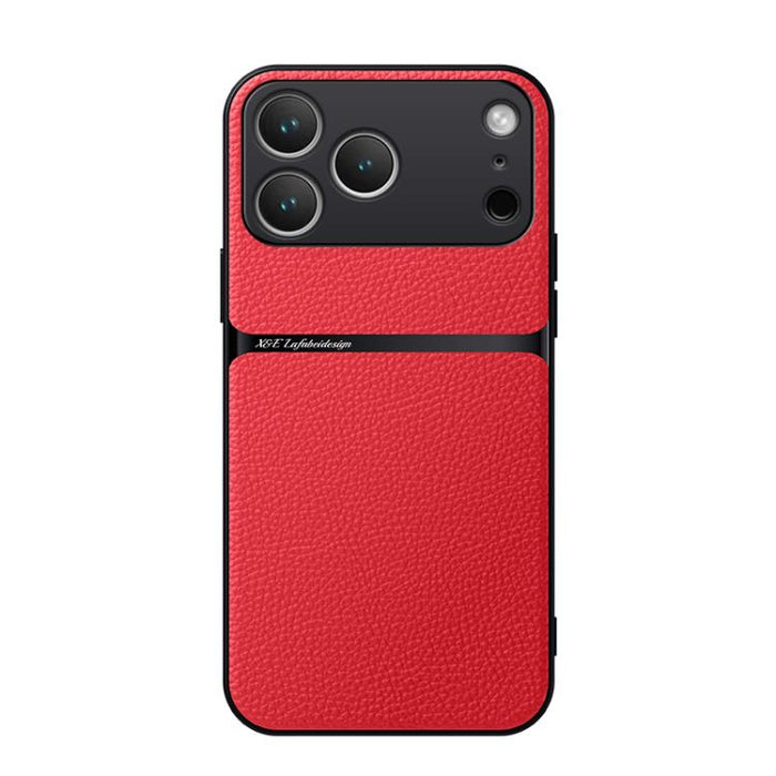 Funda para teléfono de piel de lichi con cobertura total magnética y resistente a los golpes, For iPhone 17e / 16e, For iPhone 17 Pro Max, For iPhone 17 Pro, For iPhone 17, For iPhone Air, For iPhone 16 Pro Max, For iPhone 16 Pro, For iPhone 16 Plus   ...