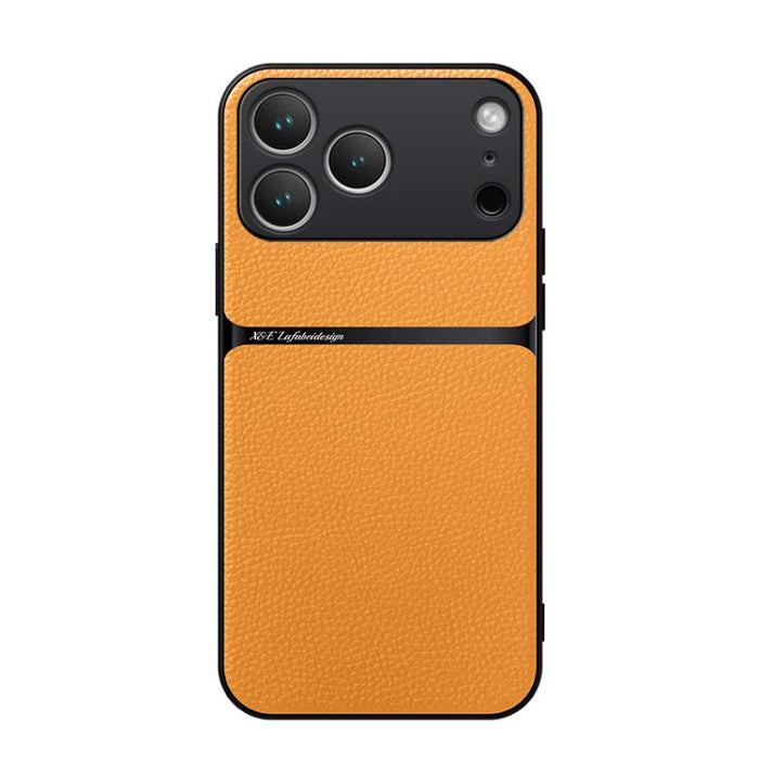Funda para teléfono de piel de lichi con cobertura total magnética y resistente a los golpes, For iPhone 17e / 16e, For iPhone 17 Pro Max, For iPhone 17 Pro, For iPhone 17, For iPhone Air, For iPhone 16 Pro Max, For iPhone 16 Pro, For iPhone 16 Plus   ...