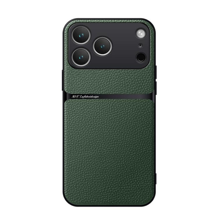 Funda para teléfono de piel de lichi con cobertura total magnética y resistente a los golpes, For iPhone 17e / 16e, For iPhone 17 Pro Max, For iPhone 17 Pro, For iPhone 17, For iPhone Air, For iPhone 16 Pro Max, For iPhone 16 Pro, For iPhone 16 Plus   ...