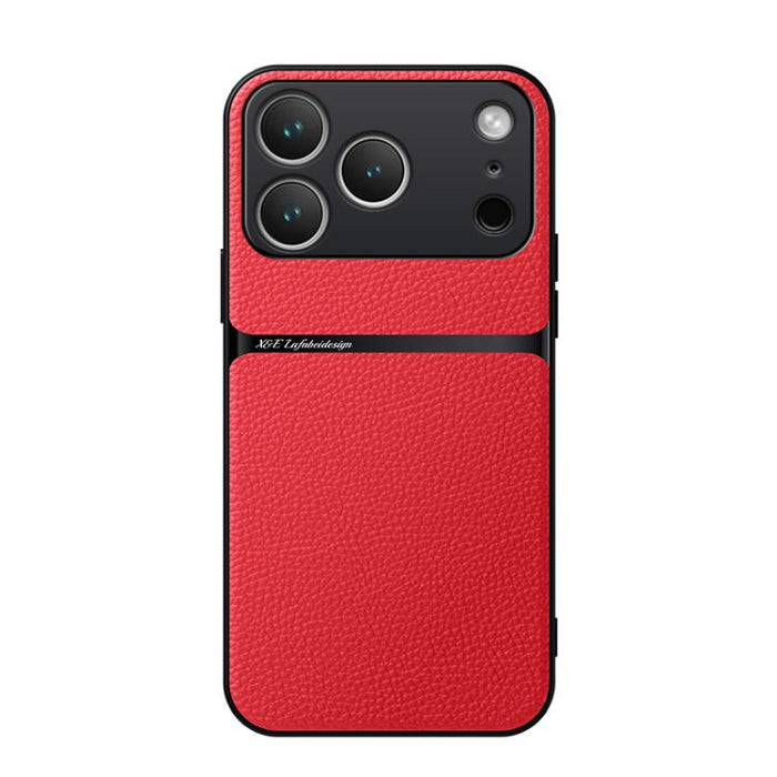 Funda para teléfono de piel de lichi con cobertura total magnética y resistente a los golpes, For iPhone 17e / 16e, For iPhone 17 Pro Max, For iPhone 17 Pro, For iPhone 17, For iPhone Air, For iPhone 16 Pro Max, For iPhone 16 Pro, For iPhone 16 Plus   ...