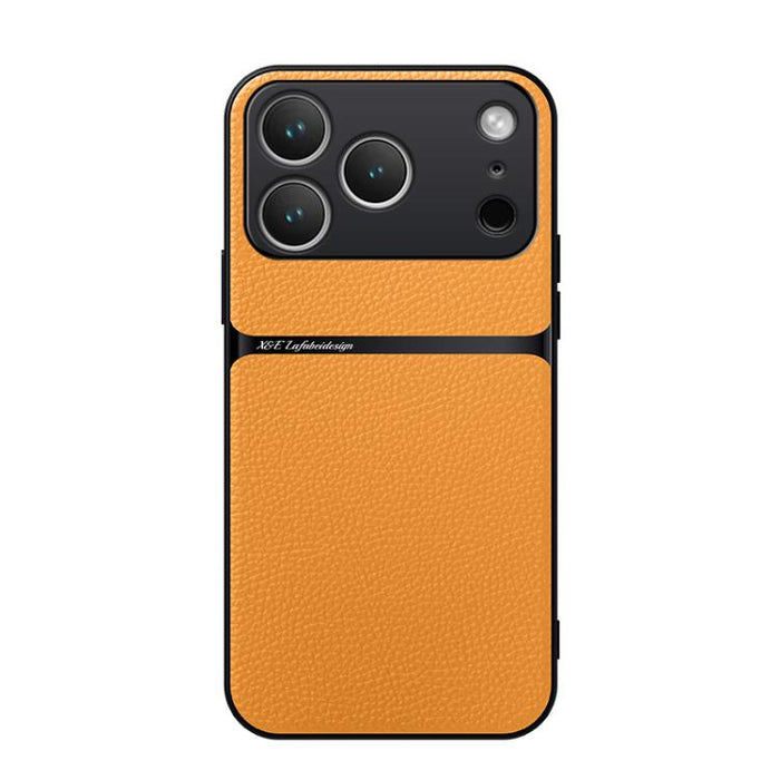 Funda para teléfono de piel de lichi con cobertura total magnética y resistente a los golpes, For iPhone 17e / 16e, For iPhone 17 Pro Max, For iPhone 17 Pro, For iPhone 17, For iPhone Air, For iPhone 16 Pro Max, For iPhone 16 Pro, For iPhone 16 Plus   ...
