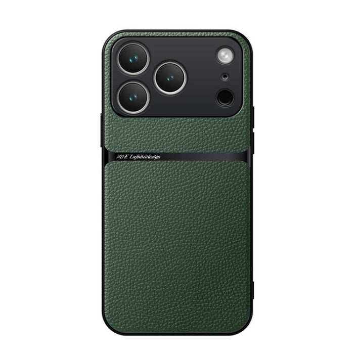 Funda para teléfono de piel de lichi con cobertura total magnética y resistente a los golpes, For iPhone 17e / 16e, For iPhone 17 Pro Max, For iPhone 17 Pro, For iPhone 17, For iPhone Air, For iPhone 16 Pro Max, For iPhone 16 Pro, For iPhone 16 Plus   ...