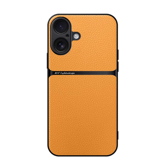Funda para teléfono de piel de lichi con cobertura total magnética y resistente a los golpes, For iPhone 17e / 16e, For iPhone 17 Pro Max, For iPhone 17 Pro, For iPhone 17, For iPhone Air, For iPhone 16 Pro Max, For iPhone 16 Pro, For iPhone 16 Plus   ...