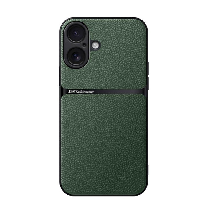 Funda para teléfono de piel de lichi con cobertura total magnética y resistente a los golpes, For iPhone 17e / 16e, For iPhone 17 Pro Max, For iPhone 17 Pro, For iPhone 17, For iPhone Air, For iPhone 16 Pro Max, For iPhone 16 Pro, For iPhone 16 Plus   ...