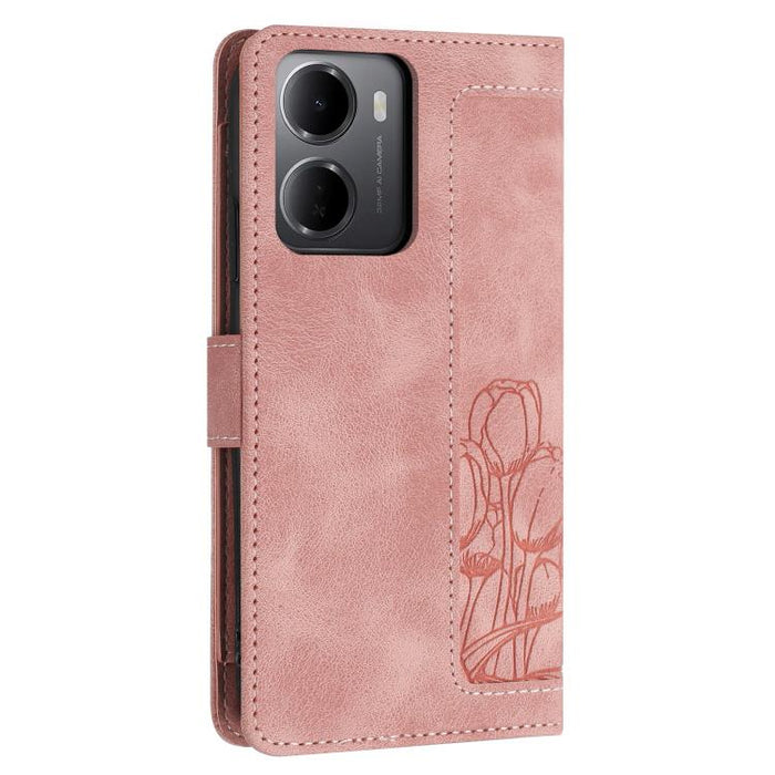 Funda para teléfono de piel con estampado de tulipanes y cordón, For Redmi 15a 5G, For Redmi Note 15 Pro+ 5G Global 163.3mm, For Redmi Note 15 5G / 4G Global 164mm, For Redmi Note 15 Pro 5G Global 163.6mm, For Redmi Note 14 4G 164.84mm                 ...