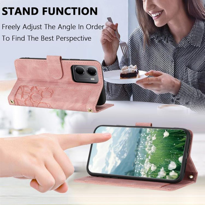 Funda para teléfono de piel con estampado de tulipanes y cordón, For Redmi 15a 5G, For Redmi Note 15 Pro+ 5G Global 163.3mm, For Redmi Note 15 5G / 4G Global 164mm, For Redmi Note 15 Pro 5G Global 163.6mm, For Redmi Note 14 4G 164.84mm                 ...