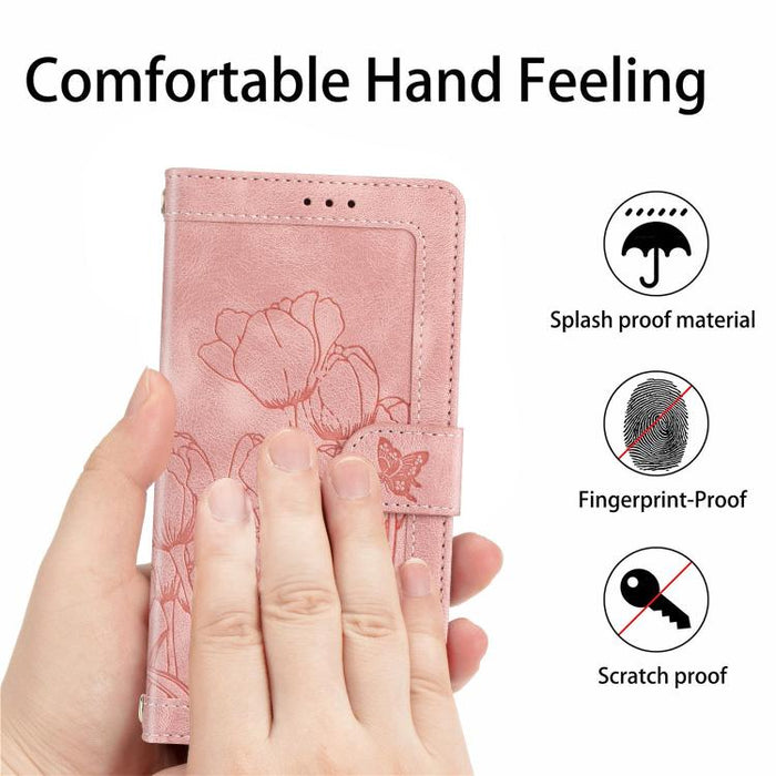 Funda para teléfono de piel con estampado de tulipanes y cordón, For Redmi 15a 5G, For Redmi Note 15 Pro+ 5G Global 163.3mm, For Redmi Note 15 5G / 4G Global 164mm, For Redmi Note 15 Pro 5G Global 163.6mm, For Redmi Note 14 4G 164.84mm                 ...