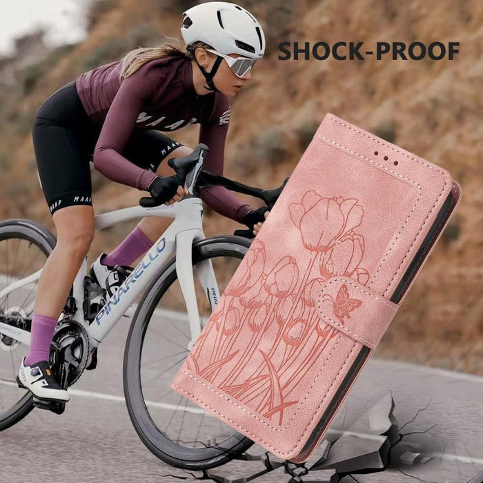 Funda para teléfono de piel con estampado de tulipanes y cordón, For Redmi 15a 5G, For Redmi Note 15 Pro+ 5G Global 163.3mm, For Redmi Note 15 5G / 4G Global 164mm, For Redmi Note 15 Pro 5G Global 163.6mm, For Redmi Note 14 4G 164.84mm                 ...
