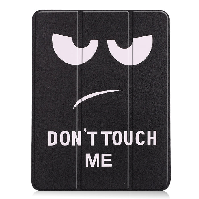 Para iPad Air 2020 10.8 TPU Funda de cuero con tapa horizontal con dibujo de color con tres soportes plegables y función de reposo / activación