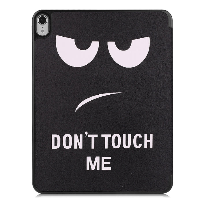 Para iPad Air 2020 10.8 TPU Funda de cuero con tapa horizontal con dibujo de color con tres soportes plegables y función de reposo / activación