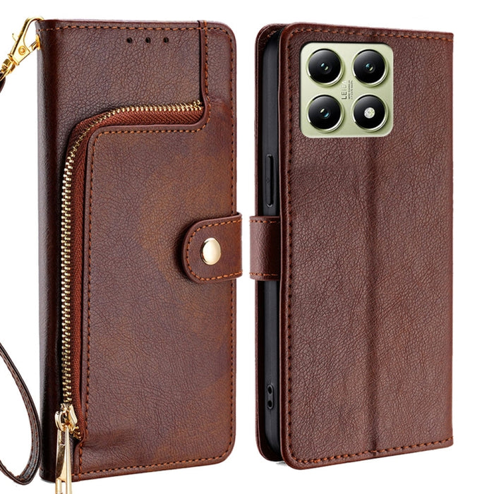 Funda de cuero para teléfono con cremallera, For Xiaomi 17 Ultra, For Xiaomi 17 Pro Max, For Xiaomi 17 Pro, For Xiaomi 17, For Xiaomi Civi 5 Pro 5G, For Xiaomi 15 Ultra, For Xiaomi 14T Pro 5G, For Xiaomi 14T 5G