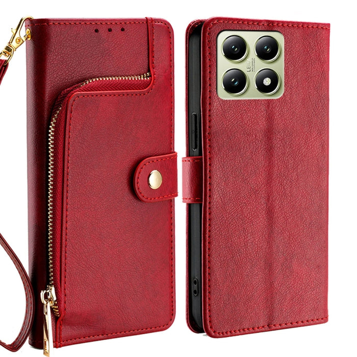 Funda de cuero para teléfono con cremallera, For Xiaomi 17 Ultra, For Xiaomi 17 Pro Max, For Xiaomi 17 Pro, For Xiaomi 17, For Xiaomi Civi 5 Pro 5G, For Xiaomi 15 Ultra, For Xiaomi 14T Pro 5G, For Xiaomi 14T 5G
