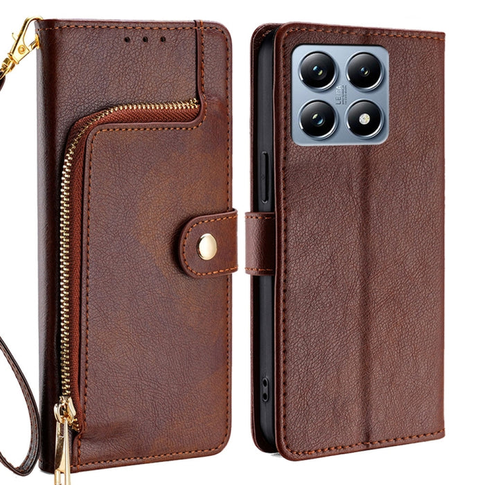 Funda de cuero para teléfono con cremallera, For Xiaomi 17 Ultra, For Xiaomi 17 Pro Max, For Xiaomi 17 Pro, For Xiaomi 17, For Xiaomi Civi 5 Pro 5G, For Xiaomi 15 Ultra, For Xiaomi 14T Pro 5G, For Xiaomi 14T 5G