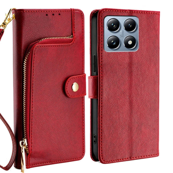 Funda de cuero para teléfono con cremallera, For Xiaomi 17 Ultra, For Xiaomi 17 Pro Max, For Xiaomi 17 Pro, For Xiaomi 17, For Xiaomi Civi 5 Pro 5G, For Xiaomi 15 Ultra, For Xiaomi 14T Pro 5G, For Xiaomi 14T 5G