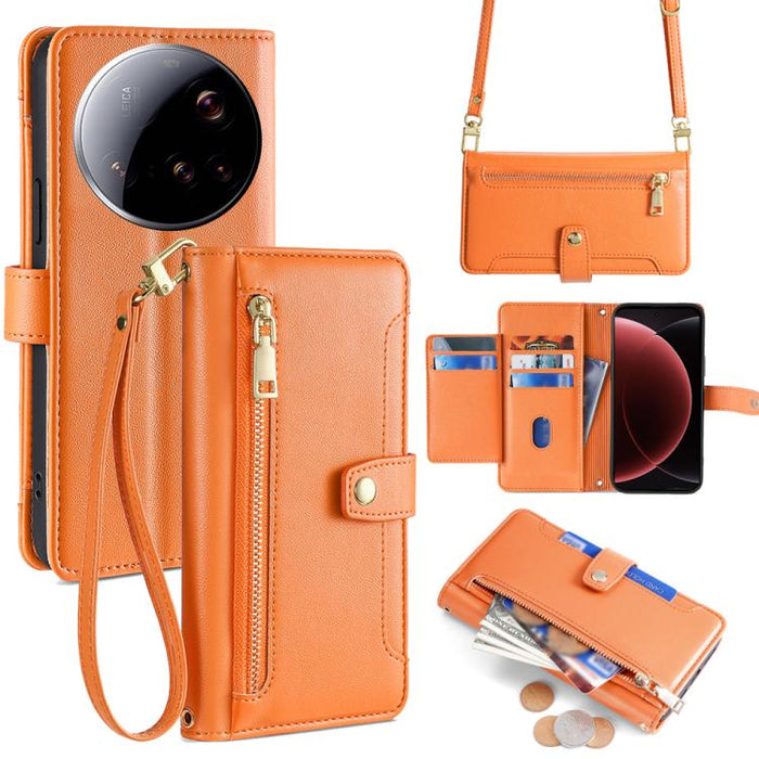 Funda de cuero para teléfono con cremallera y diseño cruzado con textura de oveja, For Xiaomi 17 Ultra, For Xiaomi 17 Pro Max, For Xiaomi 17 Pro, For Xiaomi 17, For Xiaomi Civi 5 Pro 5G, For Xiaomi 15 Ultra, For Xiaomi 14T Pro 5G, For Xiaomi 14T 5G