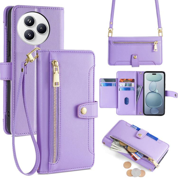 Funda de cuero para teléfono con cremallera y diseño cruzado con textura de oveja, For Xiaomi 17 Ultra, For Xiaomi 17 Pro Max, For Xiaomi 17 Pro, For Xiaomi 17, For Xiaomi Civi 5 Pro 5G, For Xiaomi 15 Ultra, For Xiaomi 14T Pro 5G, For Xiaomi 14T 5G