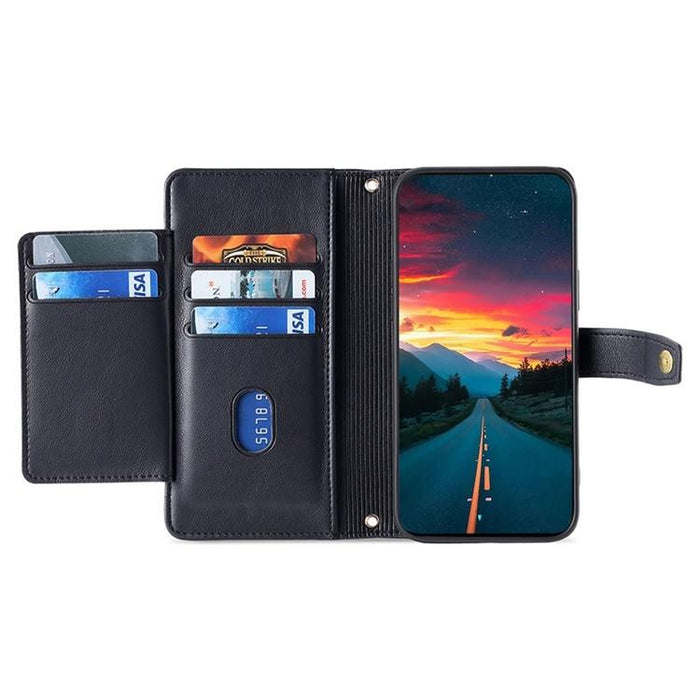 Funda de cuero para teléfono con cremallera y diseño cruzado con textura de oveja, For Xiaomi 17 Ultra, For Xiaomi 17 Pro Max, For Xiaomi 17 Pro, For Xiaomi 17, For Xiaomi Civi 5 Pro 5G, For Xiaomi 15 Ultra, For Xiaomi 14T Pro 5G, For Xiaomi 14T 5G