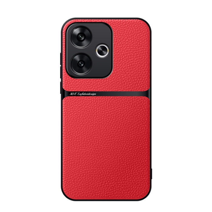 Funda para teléfono de piel de lichi con cobertura total magnética y resistente a los golpes, For Redmi 14C 4G, For Redmi K70 Ultra, For Redmi 13 4G / Xiaomi Poco M6 4G, For Redmi Turbo 3 / Xiaomi Poco F6, For Redmi K70 / Xiaomi Poco F6 Pro            ...