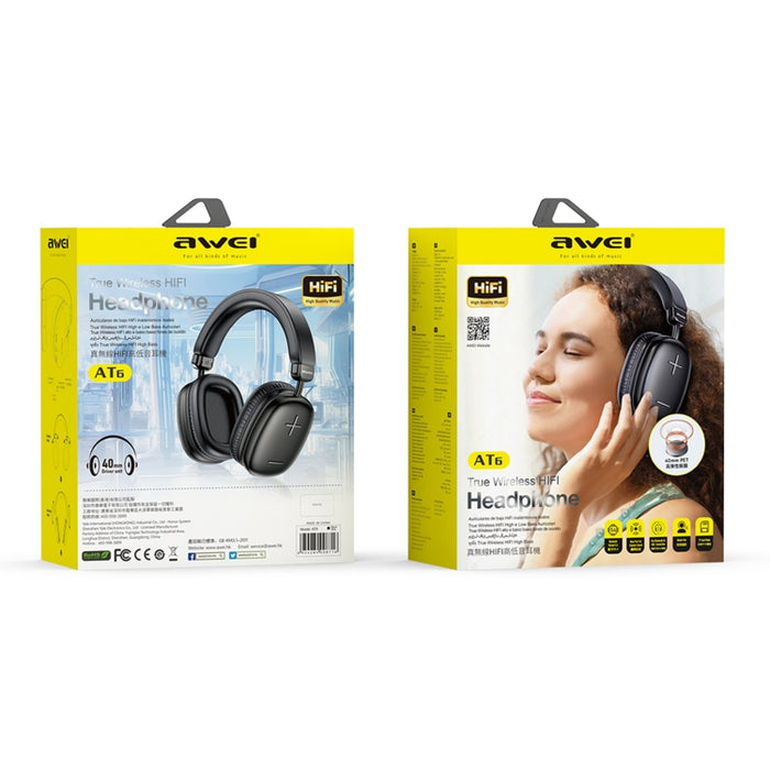 Auriculares estéreo inalámbricos Bluetooth V5.4 de alta fidelidad awei AT6