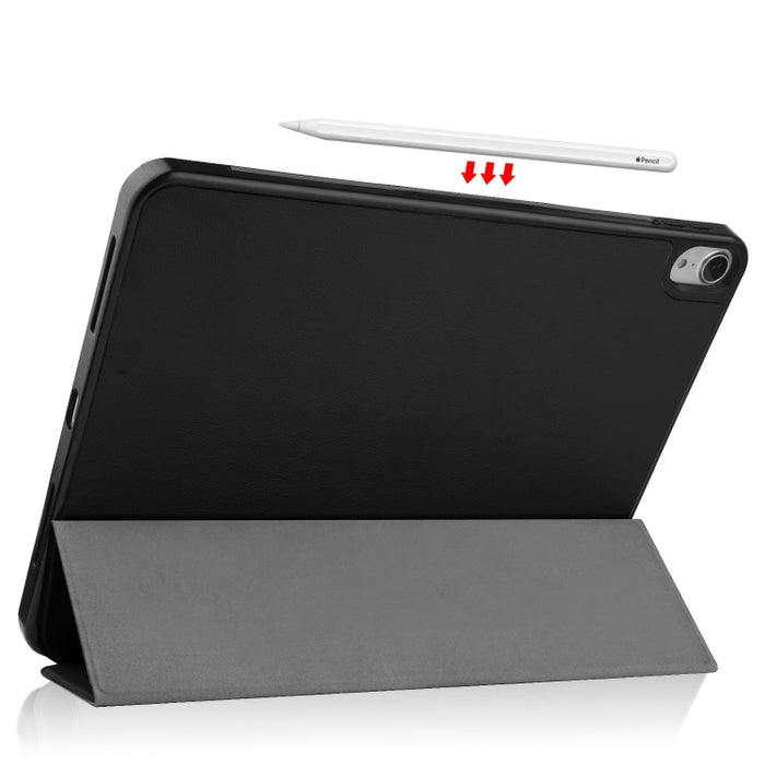 Para iPad Air 2020 10.8 Custer Texture TPU Funda de cuero con tapa horizontal con función de reposo / activación y soporte de tres pliegues y ranura para bolígrafo