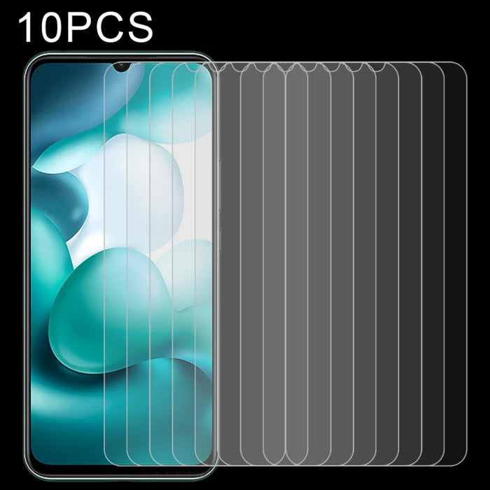 10 PCS 0.26mm 9H 2.5D Película de vidrio templado, For OPPO Realme Narzo 10, For OPPO Realme Narzo 10A, For Xiaomi Mi 10 Lite Zoom