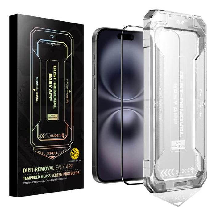 Película de vidrio templado HD de fácil instalación, For iPhone 17e / 16e / 14 / 13 Pro / 13, For iPhone 17 Pro Max, For iPhone 17 Pro, For iPhone 17 / 16 Pro, For iPhone Air, For iPhone 16 Pro Max, For iPhone 16 Plus / 15 Plus, For iPhone 16 / 15     ...