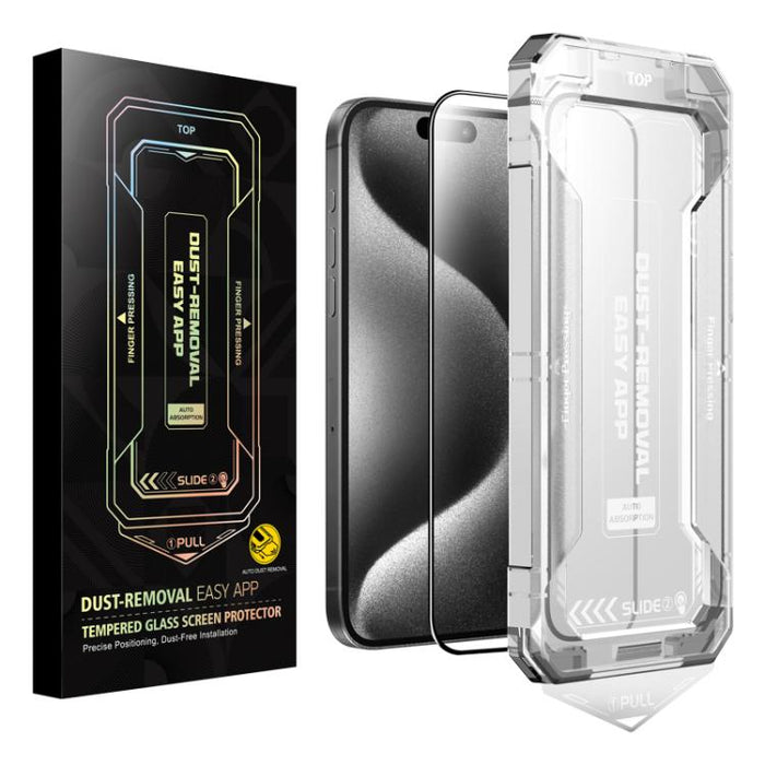 Película de vidrio templado HD de fácil instalación, For iPhone 17e / 16e / 14 / 13 Pro / 13, For iPhone 17 Pro Max, For iPhone 17 Pro, For iPhone 17 / 16 Pro, For iPhone Air, For iPhone 16 Pro Max, For iPhone 16 Plus / 15 Plus, For iPhone 16 / 15     ...
