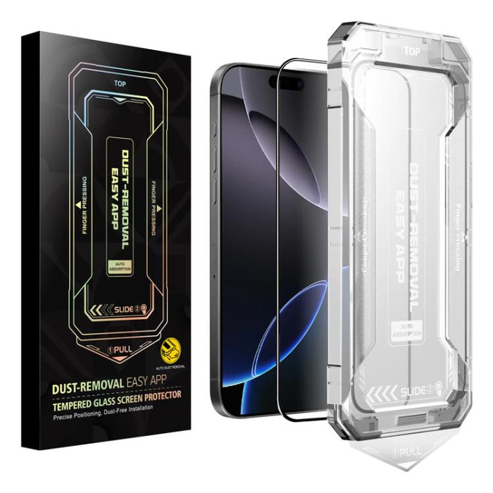 Película de vidrio templado HD de fácil instalación, For iPhone 17e / 16e / 14 / 13 Pro / 13, For iPhone 17 Pro Max, For iPhone 17 Pro, For iPhone 17 / 16 Pro, For iPhone Air, For iPhone 16 Pro Max, For iPhone 16 Plus / 15 Plus, For iPhone 16 / 15     ...