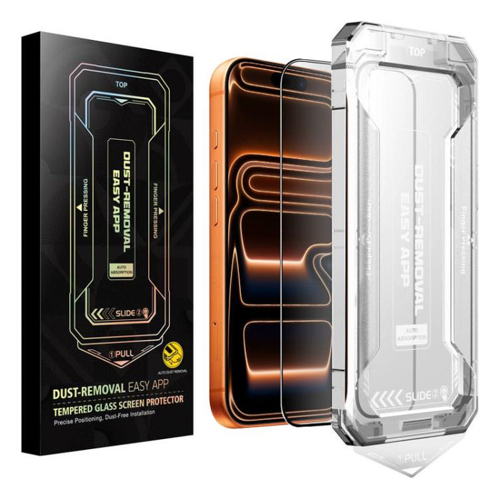 Película de vidrio templado HD de fácil instalación, For iPhone 17e / 16e / 14 / 13 Pro / 13, For iPhone 17 Pro Max, For iPhone 17 Pro, For iPhone 17 / 16 Pro, For iPhone Air, For iPhone 16 Pro Max, For iPhone 16 Plus / 15 Plus, For iPhone 16 / 15     ...