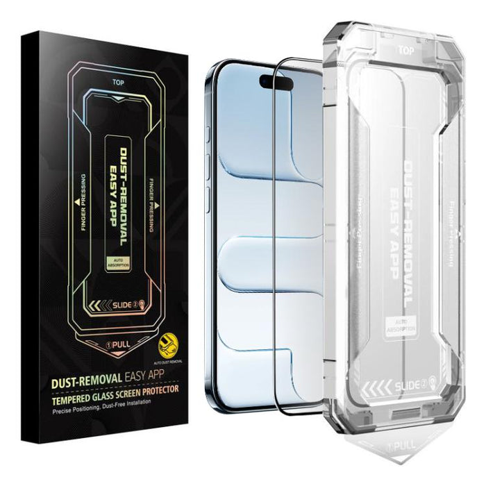 Película de vidrio templado HD de fácil instalación, For iPhone 17e / 16e / 14 / 13 Pro / 13, For iPhone 17 Pro Max, For iPhone 17 Pro, For iPhone 17 / 16 Pro, For iPhone Air, For iPhone 16 Pro Max, For iPhone 16 Plus / 15 Plus, For iPhone 16 / 15     ...