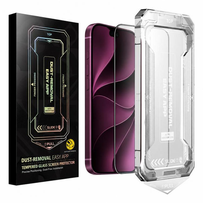 Película de vidrio templado HD de fácil instalación, For iPhone 17e / 16e / 14 / 13 Pro / 13, For iPhone 17 Pro Max, For iPhone 17 Pro, For iPhone 17 / 16 Pro, For iPhone Air, For iPhone 16 Pro Max, For iPhone 16 Plus / 15 Plus, For iPhone 16 / 15     ...