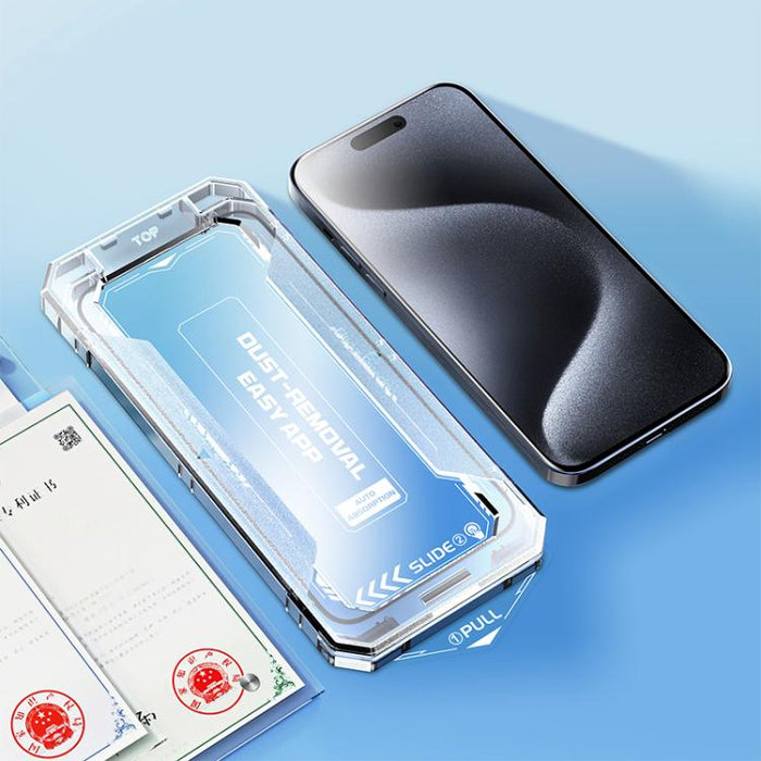Película de vidrio templado HD de fácil instalación, For iPhone 17e / 16e / 14 / 13 Pro / 13, For iPhone 17 Pro Max, For iPhone 17 Pro, For iPhone 17 / 16 Pro, For iPhone Air, For iPhone 16 Pro Max, For iPhone 16 Plus / 15 Plus, For iPhone 16 / 15     ...